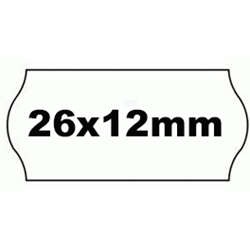 White Meto Price Gun Labels - 26x12mm