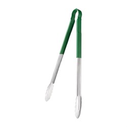 Colour Coded Serving Tongs - Green 405mm