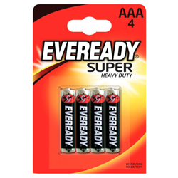 EVEREADY Super Heavy Duty AAA Batteries FSB4 (PACK 4)