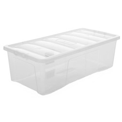 Clear plastic storage box with lid - 32L