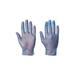 Blue Vinyl Powder Free Gloves - Large