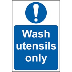 Utensil Wash Only Sticker