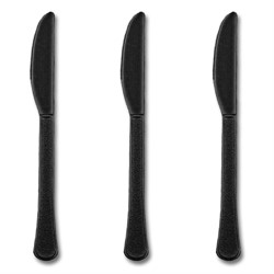 Black Plastic Knives
