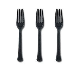 Black Plastic Forks