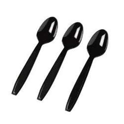 Black Plastic Tea-Spoons