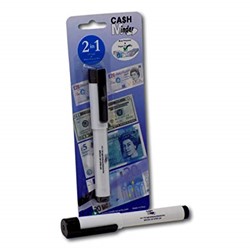 Counterfeit note checking pen with UV light