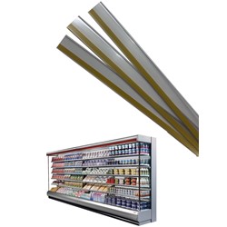 Self adhesive ticket rail for chillers & freezers