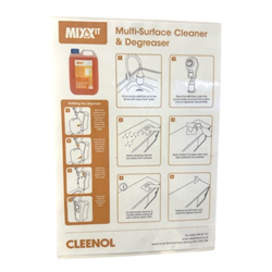 MIXXIT Wall chart for Degreaser (A4)