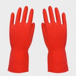 Red Rubber Gloves - Medium