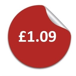 £1.09 Price Labels - 50mm