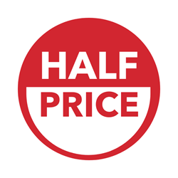 Half Price labels - 50mm
