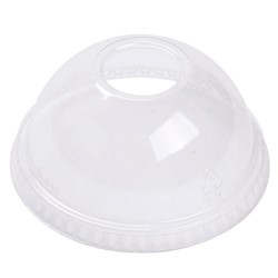 Clear RPET Tumbler Lid 12oz Domed. On-request -  Please allow lead time.