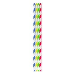 Paper Straws - Multi-coloured stripes