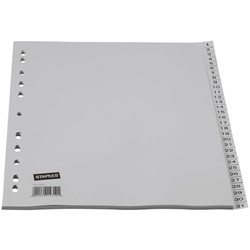 1 to 31 PP Grey A4 Dividers