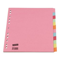 A4 12-Part Index Dividers - Assorted colours