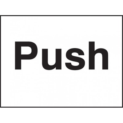 'Push' door sticker