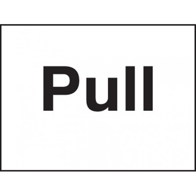 'Pull' door sticker