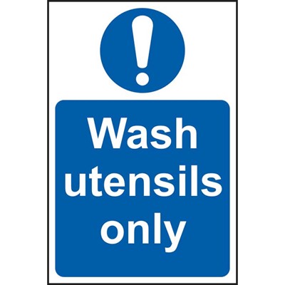Utensil Wash Only Sticker
