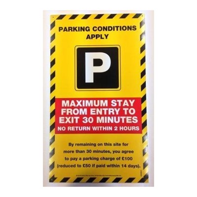 Parking Conditions Apply Sign