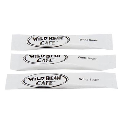 Wild Bean Branded White Fairtrade Sugar Sticks