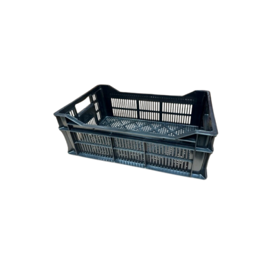 Black Plastic Crate - 500x300x180mm