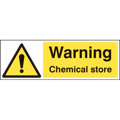 Warning Chemical Store sign