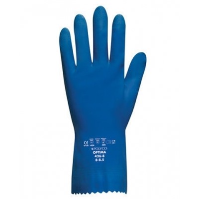 Blue Rubber Gloves - Large