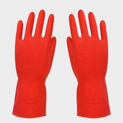 Red Rubber Gloves - Large