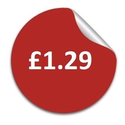 £1.29 Price Labels - 50mm