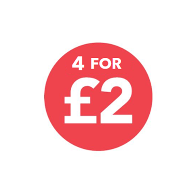 4 for £2 flash stickers - 35mm