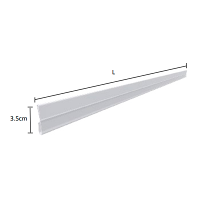 PVC Shelf Risers - 35x985mm