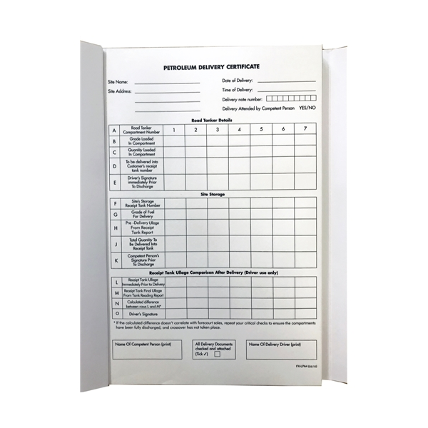 Shell Fuel Delivery Book
