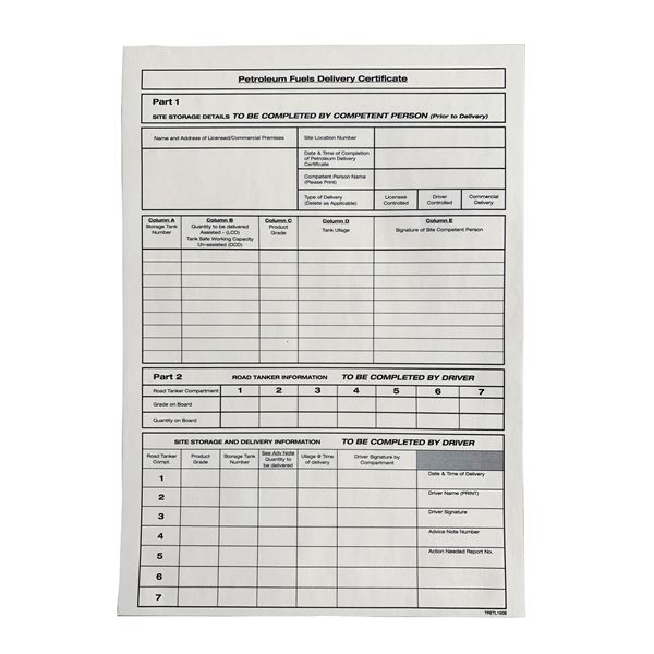 Fuel Delivery Book